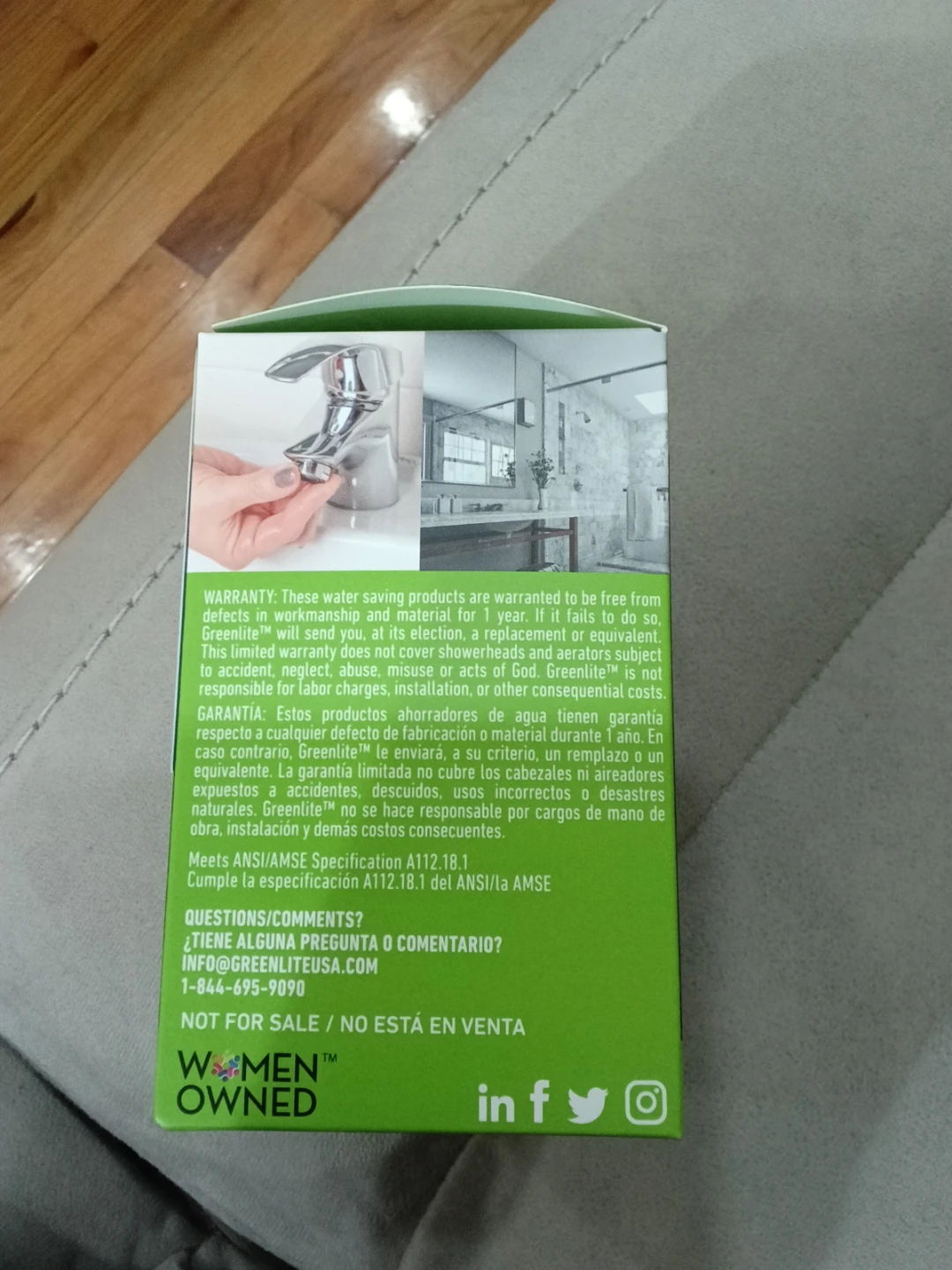 Greenlite Showerhead and Aerator Water-Saving Kit - photo 2