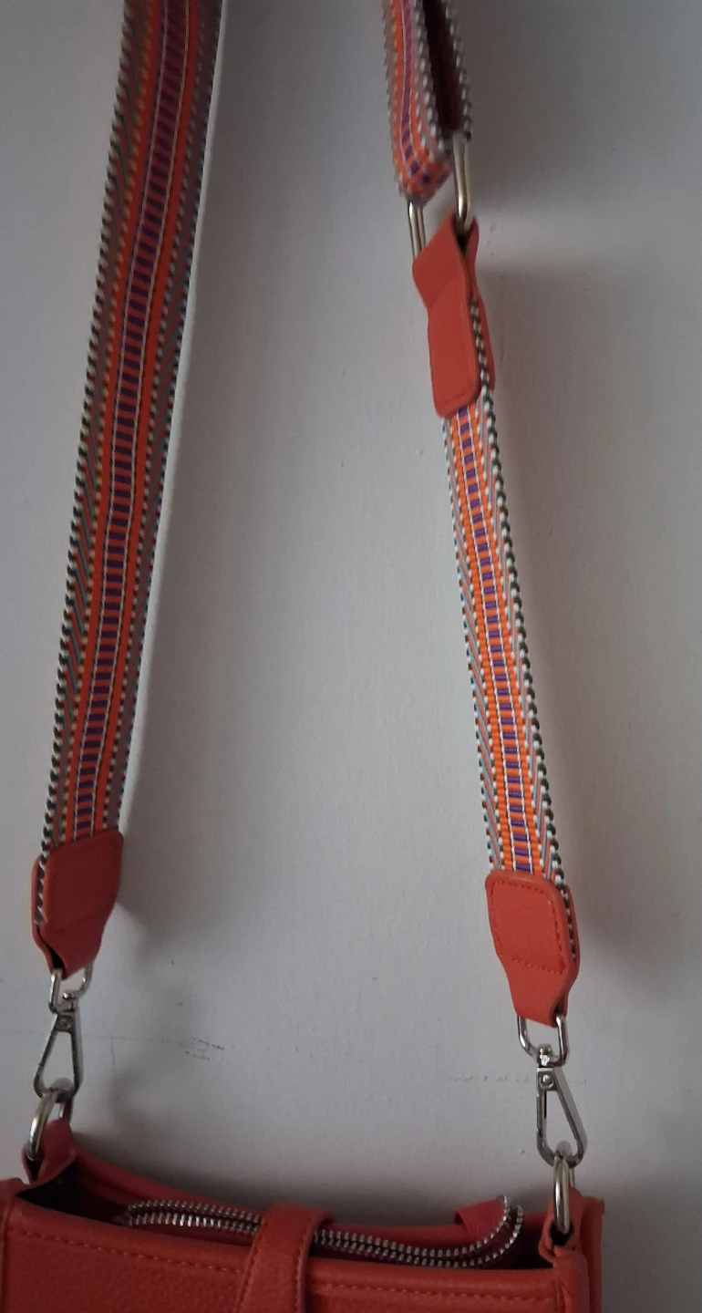 Orange Pebbled Leather Crossbody Bag - photo 3