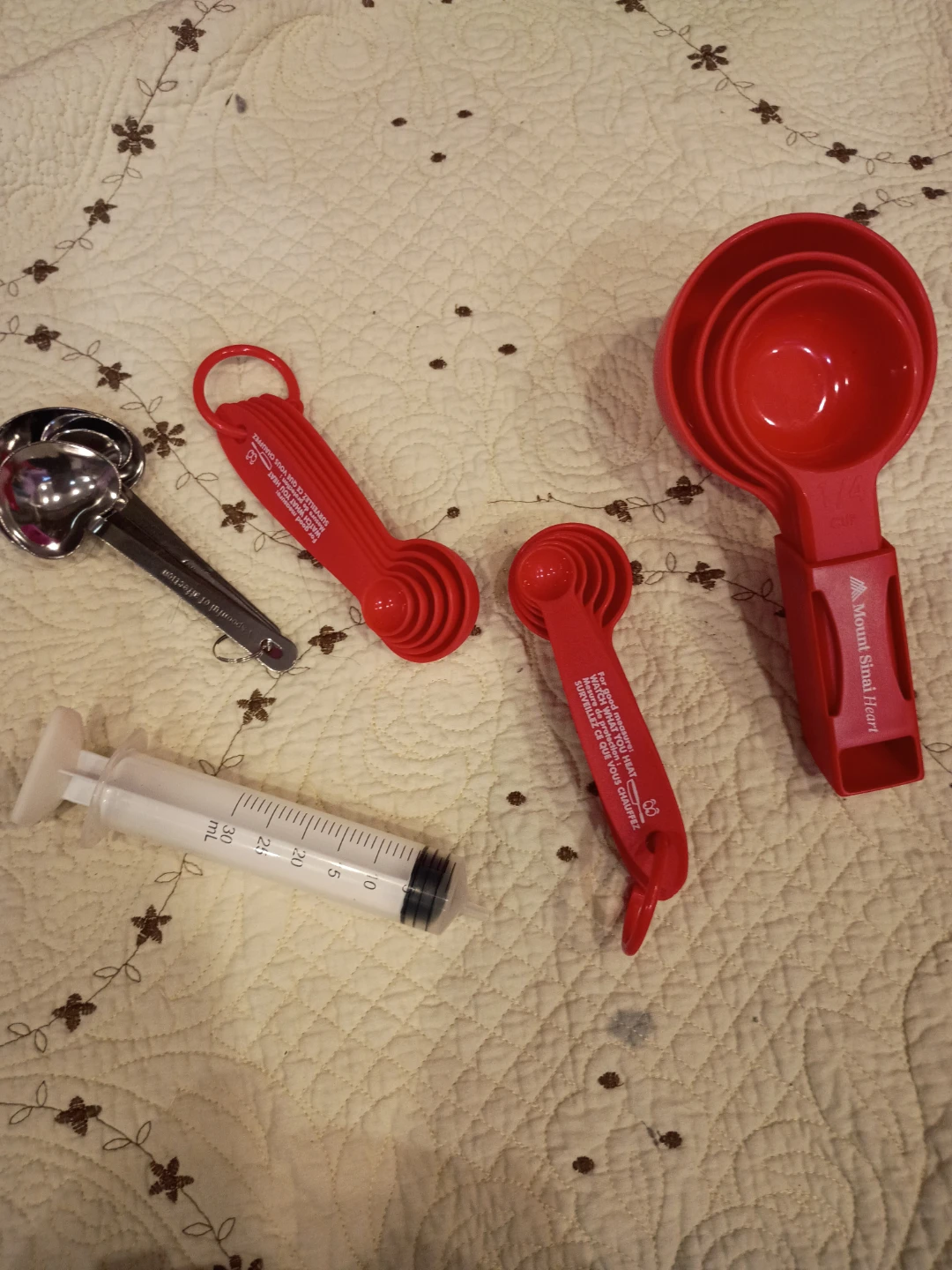 Mount Sinai Heart Measuring Sets and  Syringe