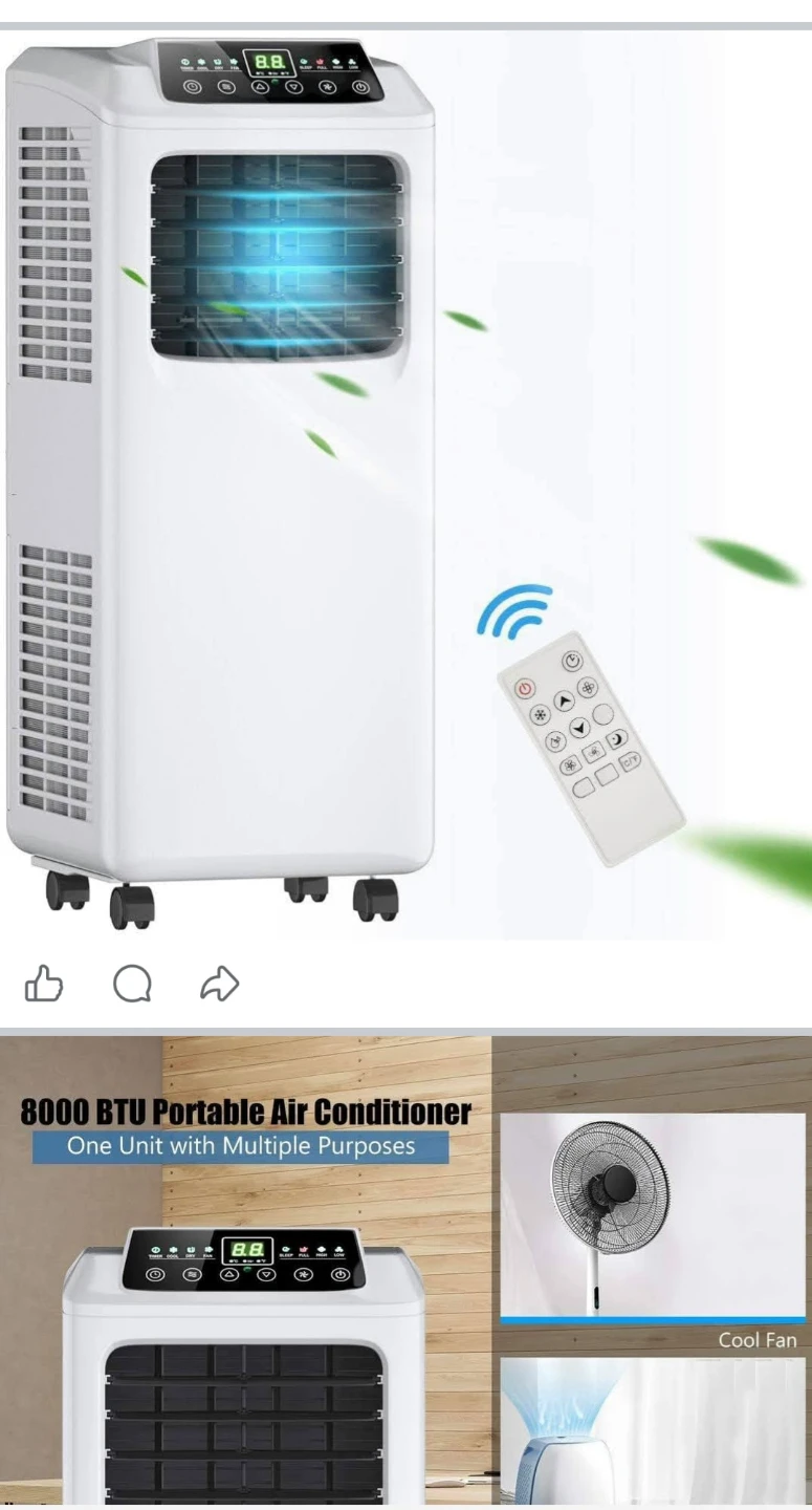 8000 BTU Portable Air Conditioner - photo 2