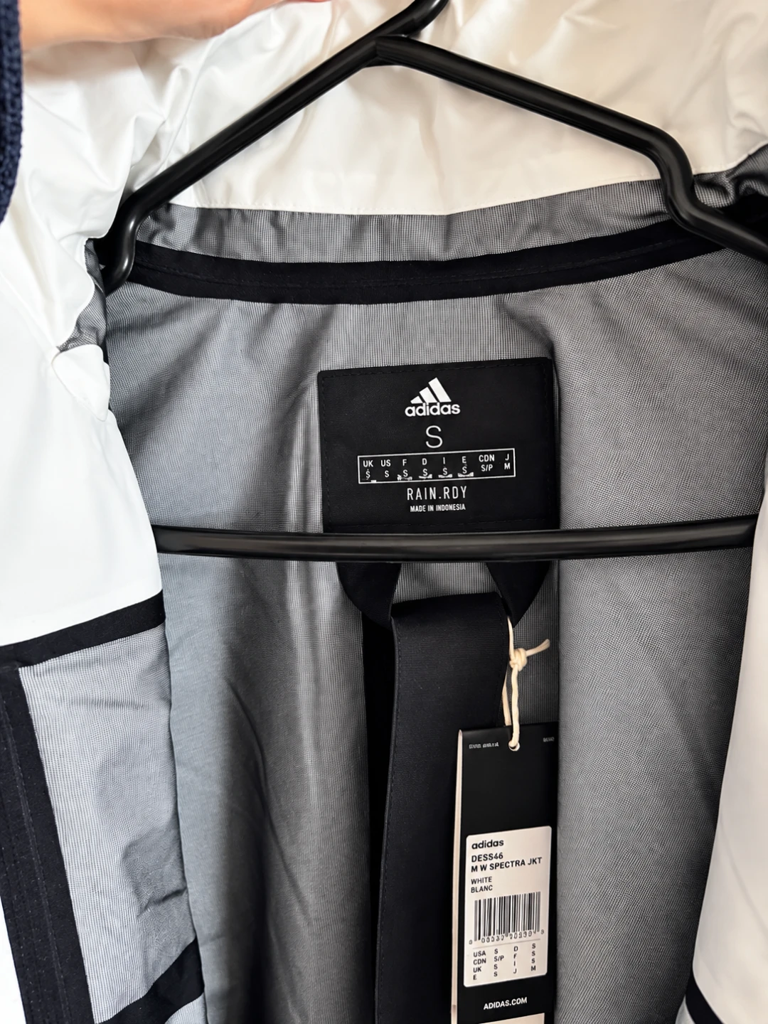 Adidas RAIN.RDY Spectra Jacket – White – Size Small - photo 2