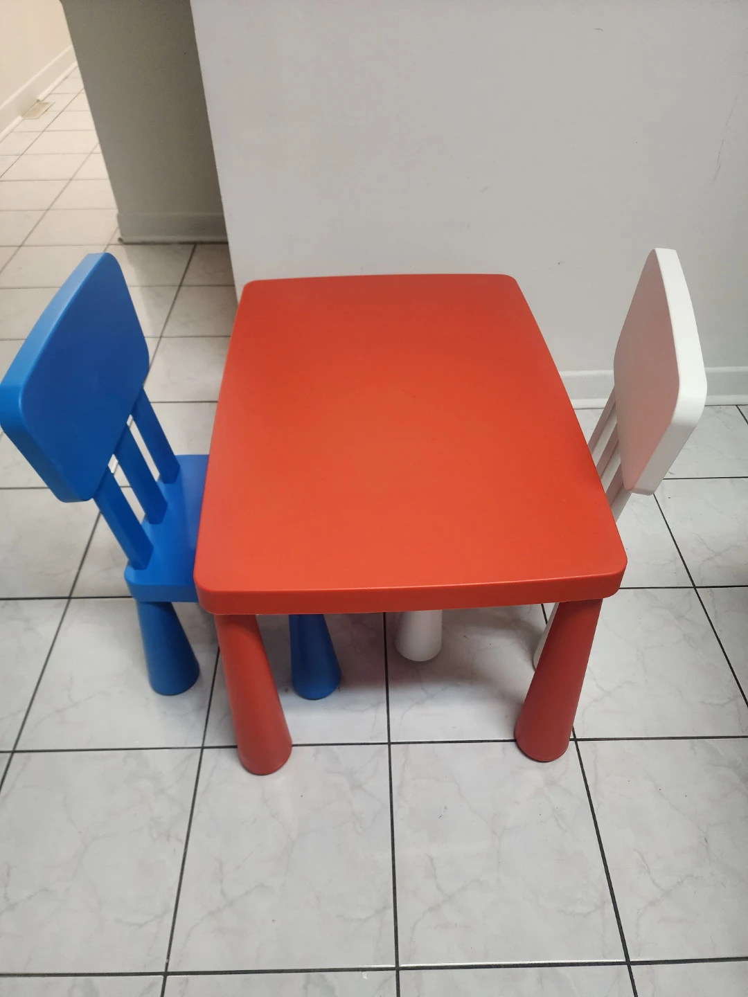 IKEA Mammut Children's Table and Two Chairs