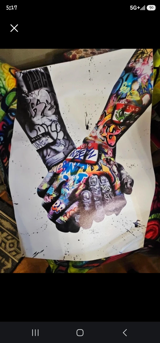 Graffiti Style Hands Art Print