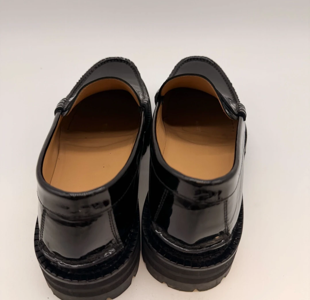Versace Black Patent Leather Loafers Size 43.5 - photo 3