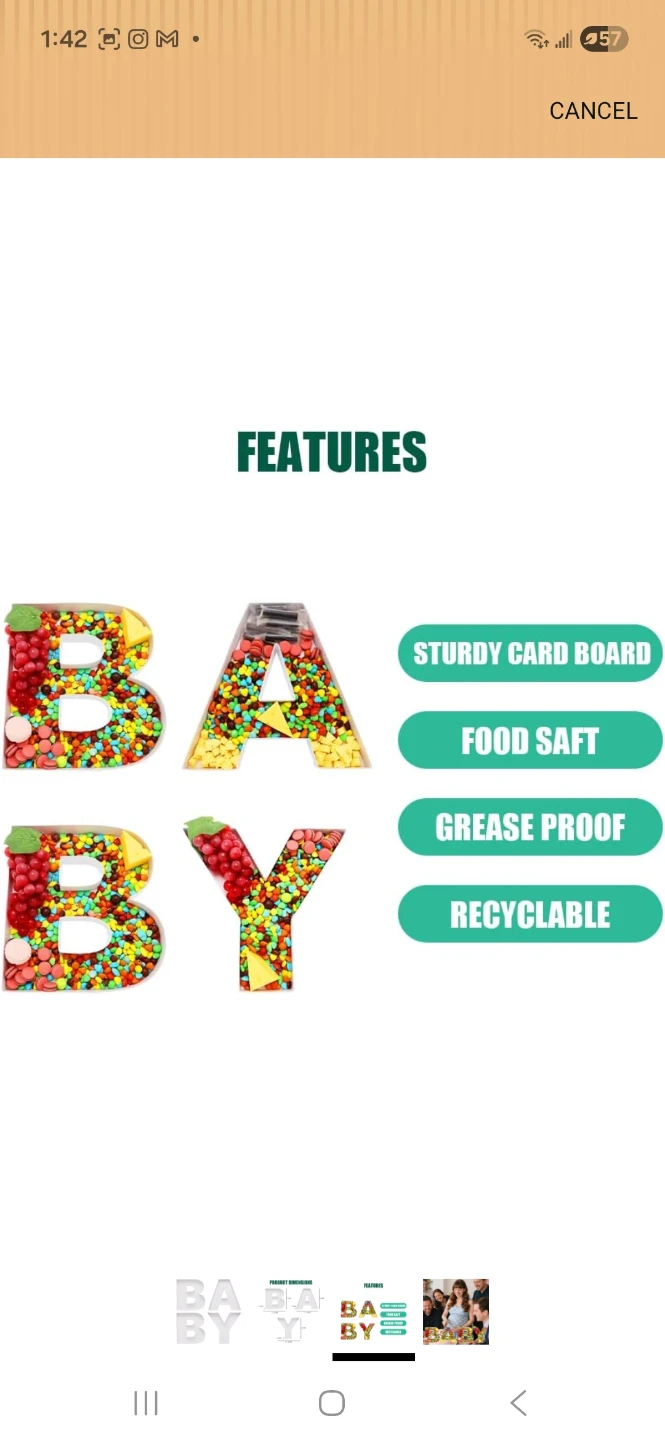 BABY Letter Fillable Charcuterie Trays - photo 4