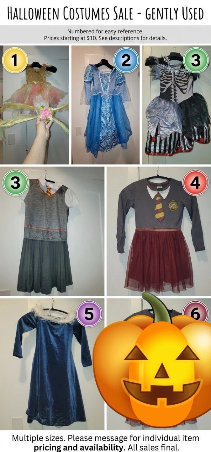 Assorted Childrens Halloween Costumes