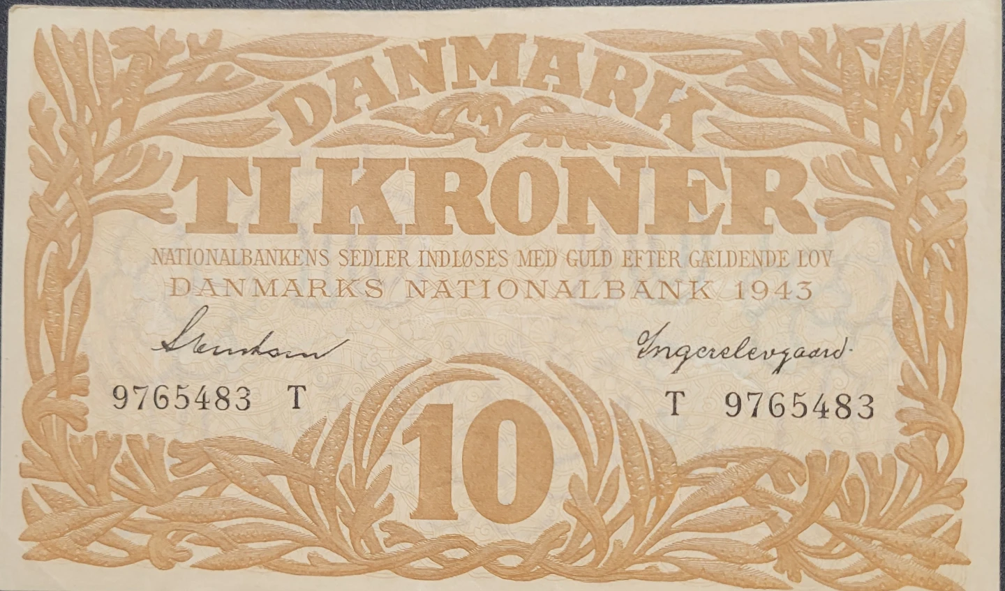 VF  10 Tikroner Danish Banknotes - photo 4