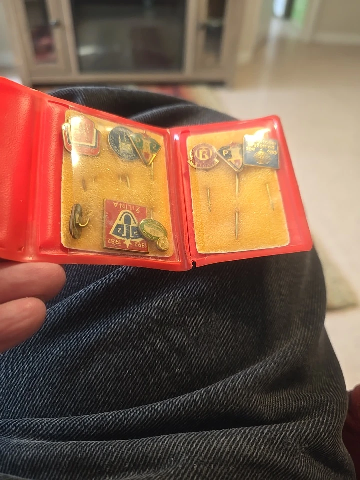 Vintage Collectible Pins in Case and Toy Racing Car - photo 3