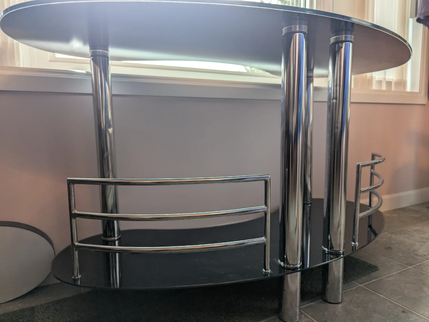 Black Glass Modern Bar Table - photo 2