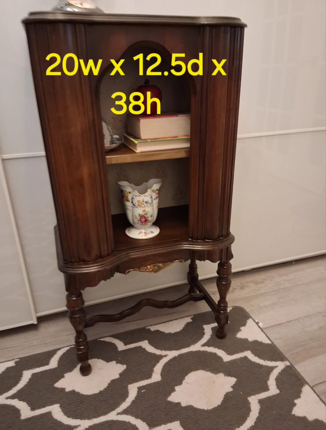 Vintage Dark Wood Display Stand - photo 2