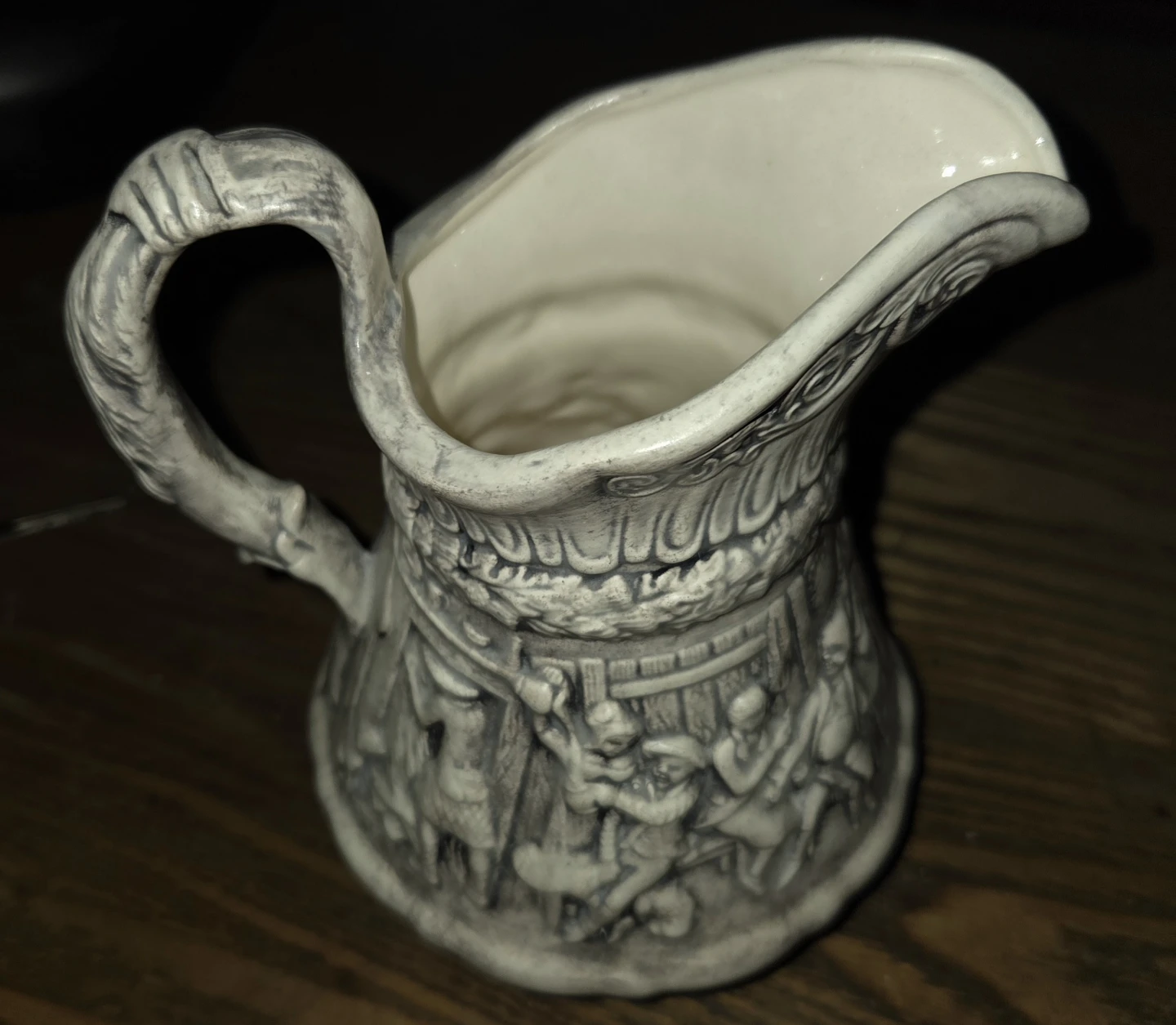 Vintage Ceramic Relief Decorative Pitcher
