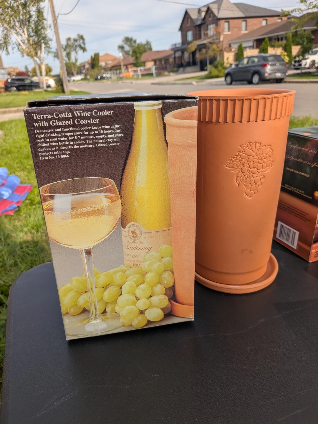 Terra-Cotta Wine Cooler with Glazed Coaster