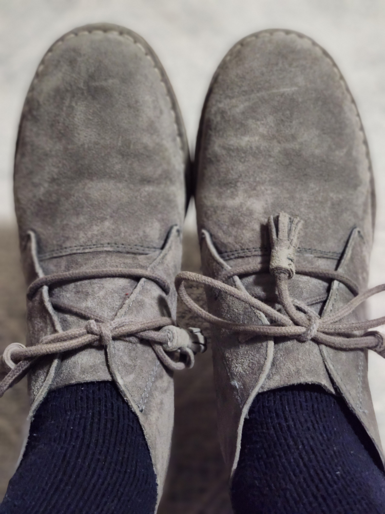 Hush Puppies Grey Suede Desert Boots