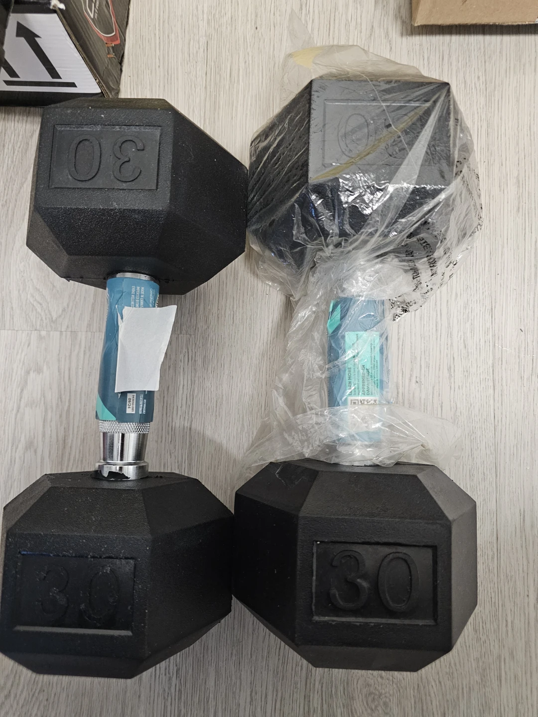 Brand new 30lb Hex Dumbbells