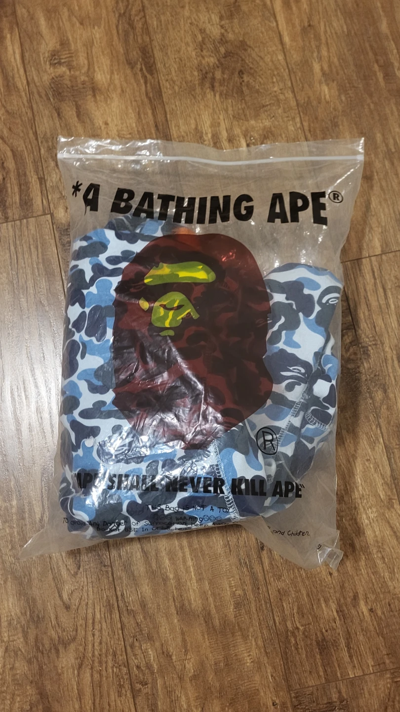A Bathing Ape Blue Camo Shark Full Zip Hoodie