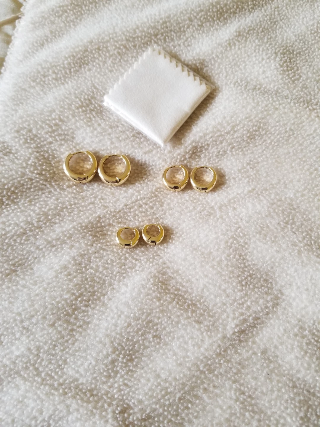 3 Pairs Of Gold Toned Earrings