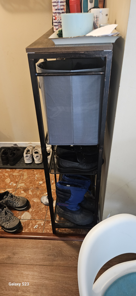 Industrial Style Shoe Rack and Storage Shelf - photo 3