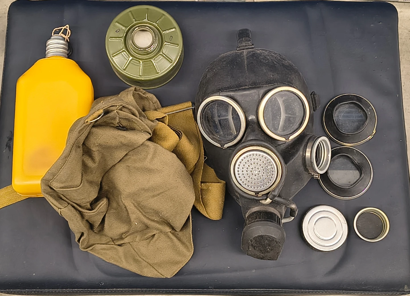 Vintage Rubber Gas Mask Set
