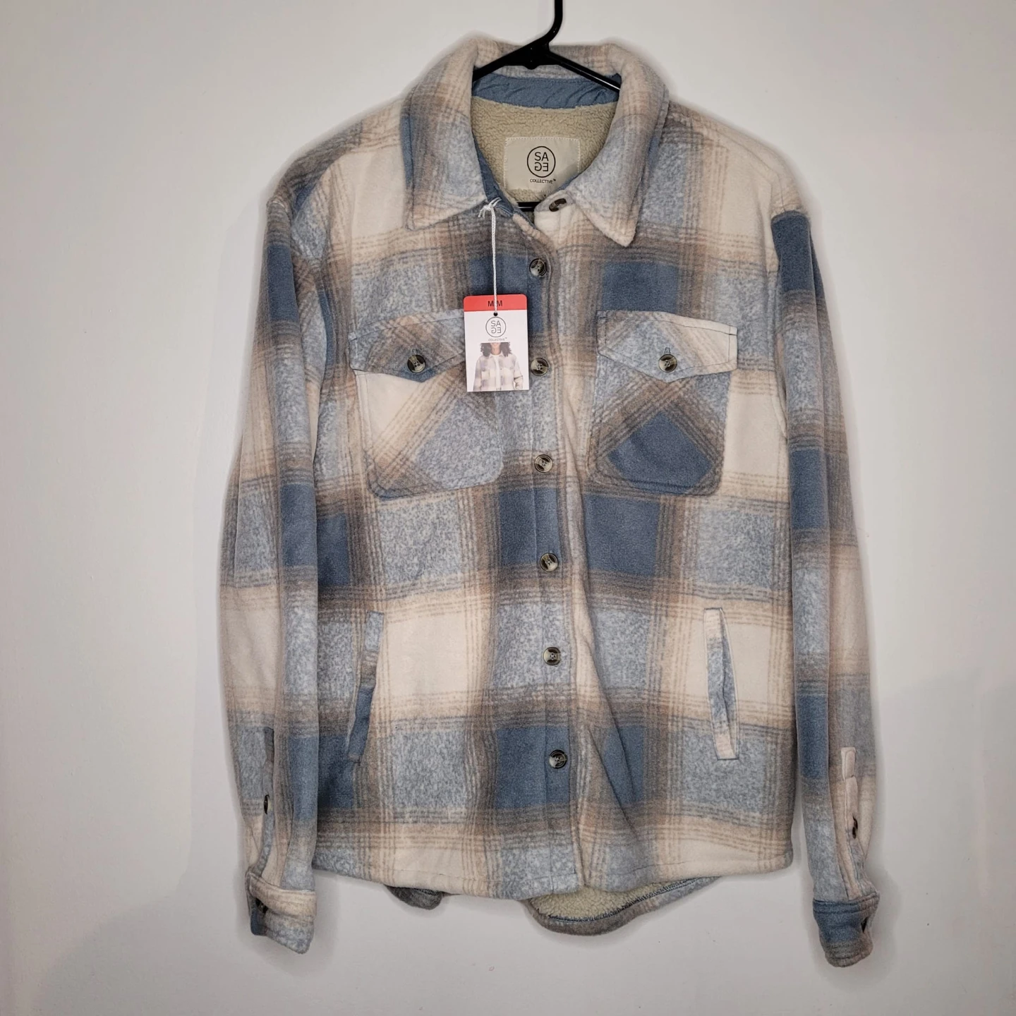 Sage Collective Plaid Shacket - photo 2