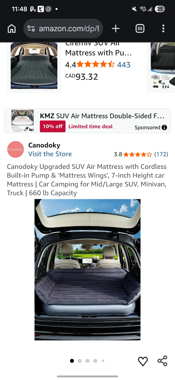 Canodoky Upgraded SUV Air Mattress