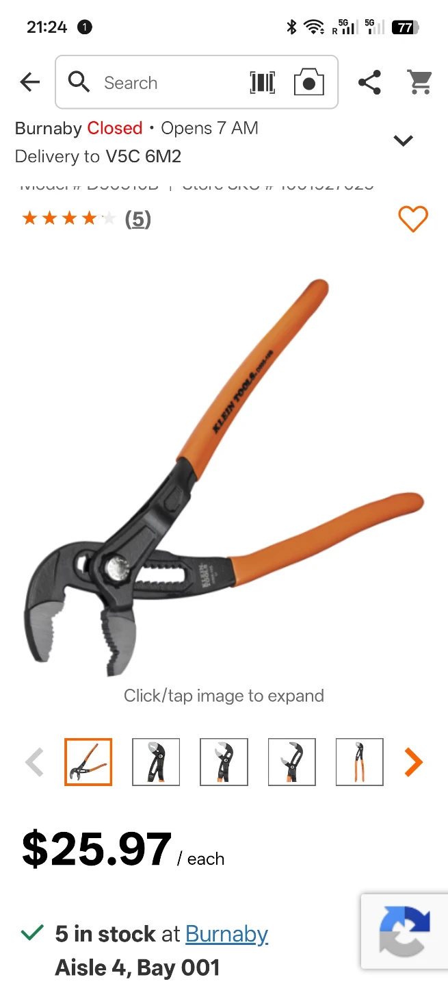 Klein Tools Quick-Adjust Klaw Pump Pliers 10-inch 20% Frice firm