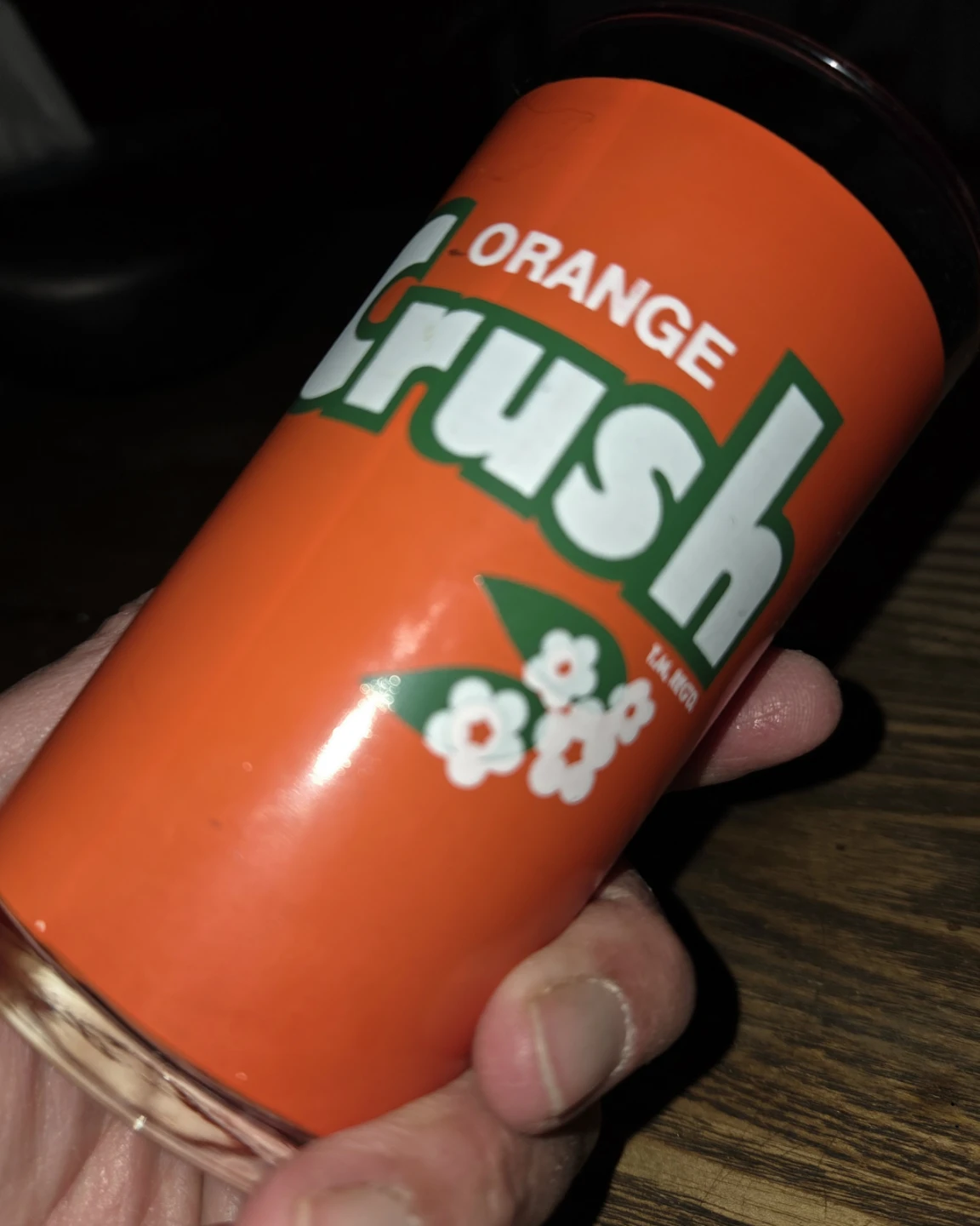 Vintage Orange Crush Drinking Glass
