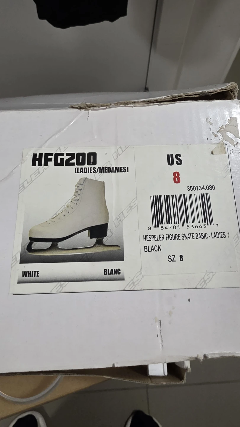 Hespeler HFG200 Ladies Figure Skates - White Size 8