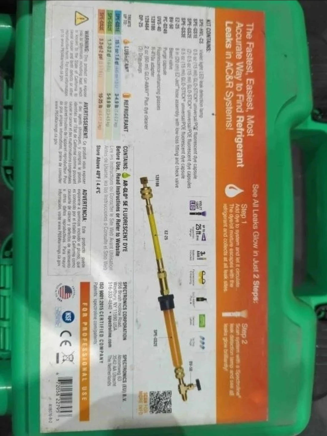 Spectroline Glo-Stick Complete Leak Detection Kit - photo 2