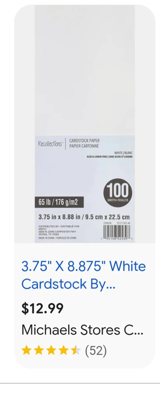 (BOTH $15)Recollections Cardstock Paper 100 Sheets - photo 5