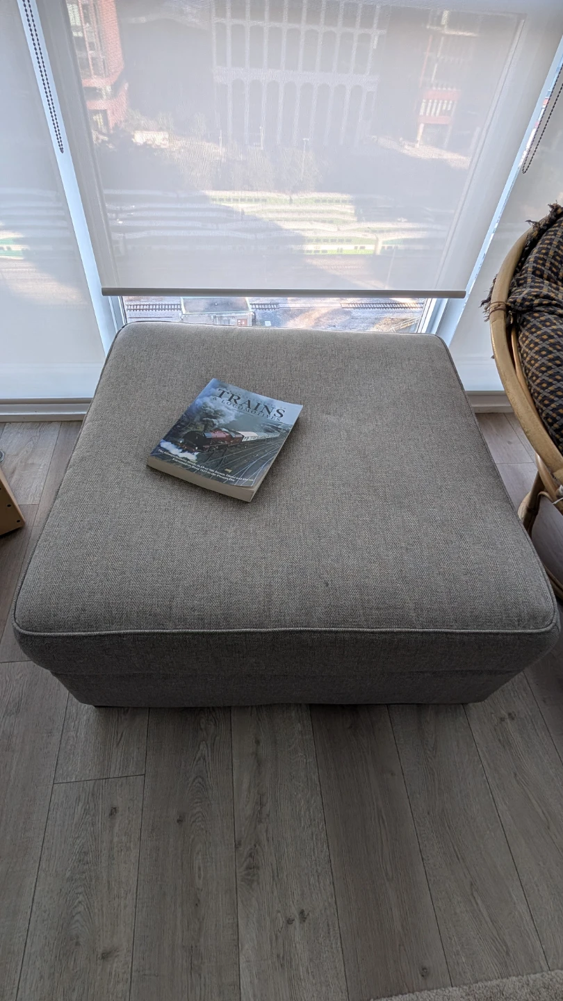 Square Grey Ottoman