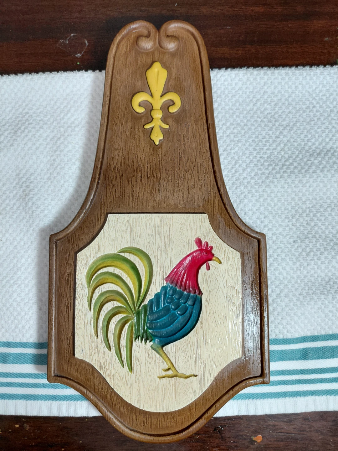 Vintage Devonware Rooster Wall Plaque