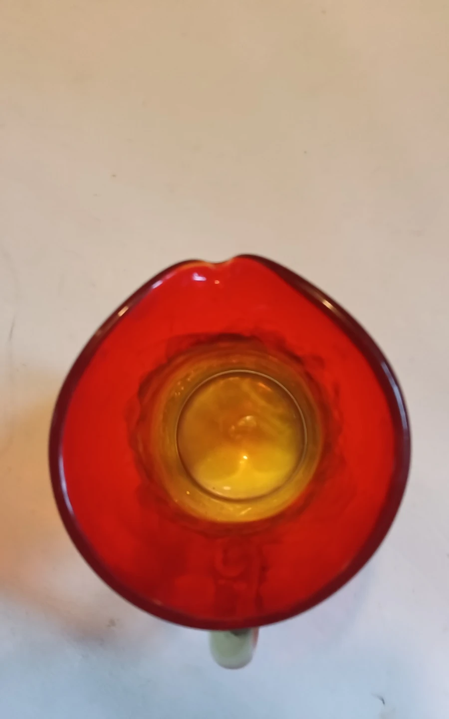 Vintage Kanawha Amberina Crackle Glass Mini Pitcher - photo 4