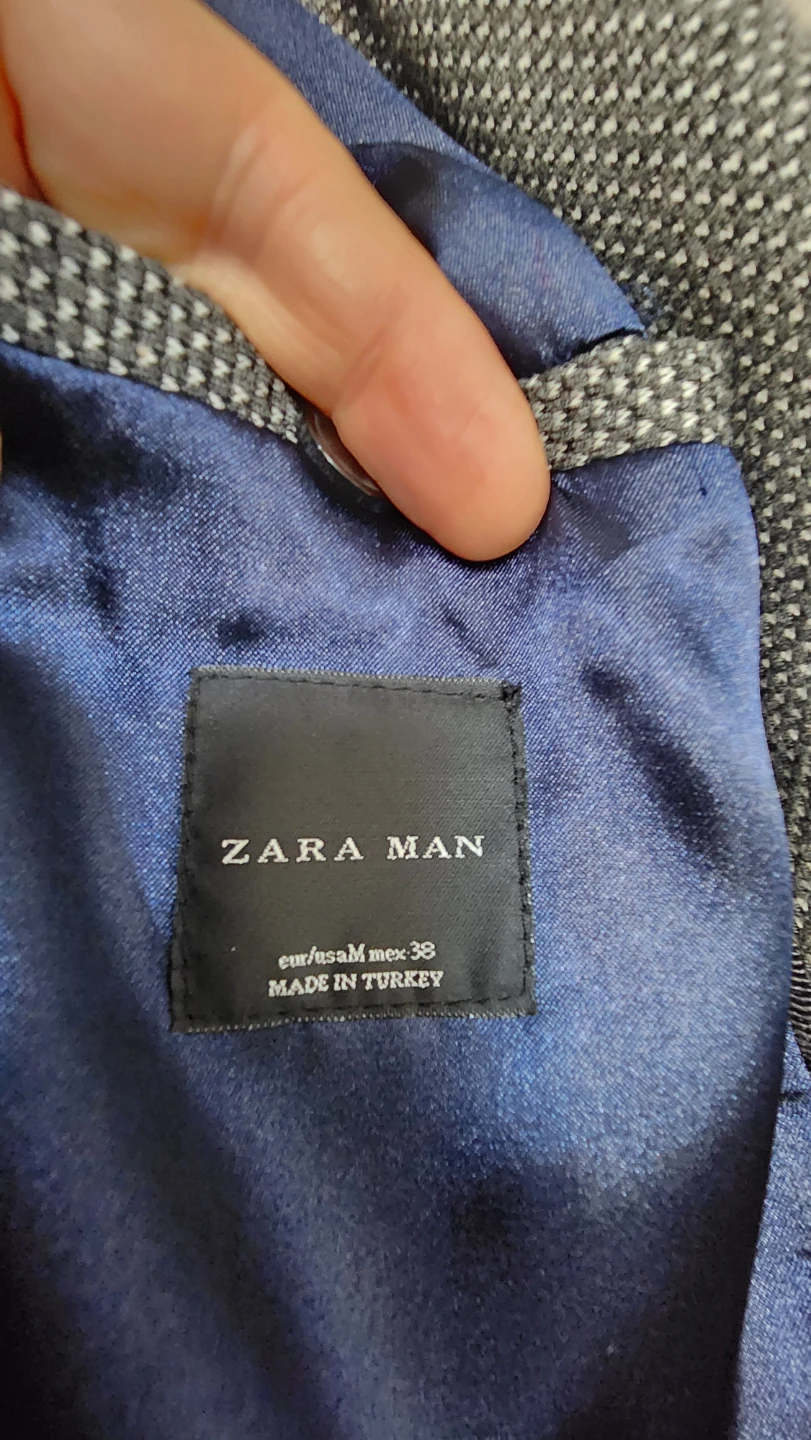 Zara Man Grey Textured Blazer - photo 3