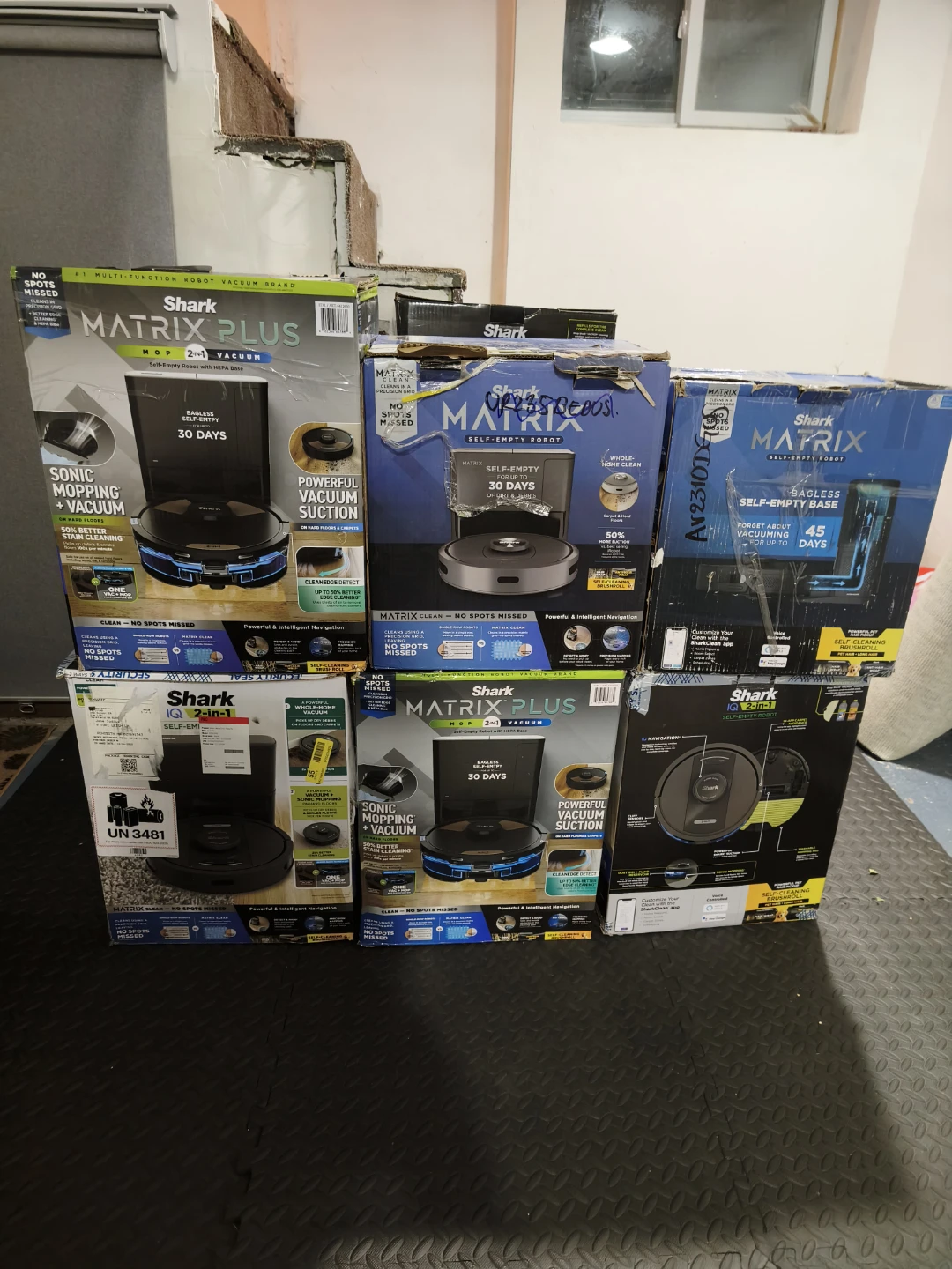 Lot of 15 Used Shark Matrix Robot Vacuum cleaners