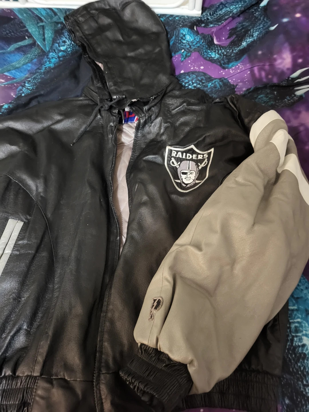 Vintage Pro Player Raiders Leather Jacket - photo 4