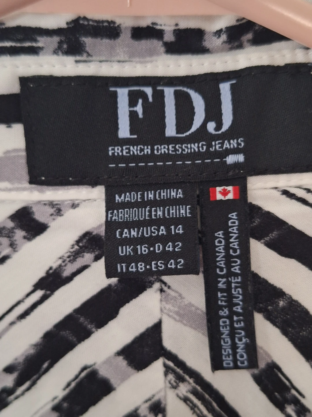 FDJ French Dressing Jeans Button-Down Shirt Size 14 - photo 3