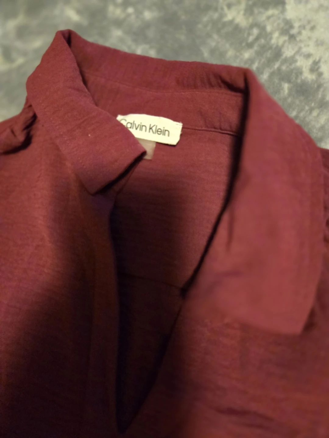 Calvin Klein burgundy or fuscia long-sleeve blouse - photo 3