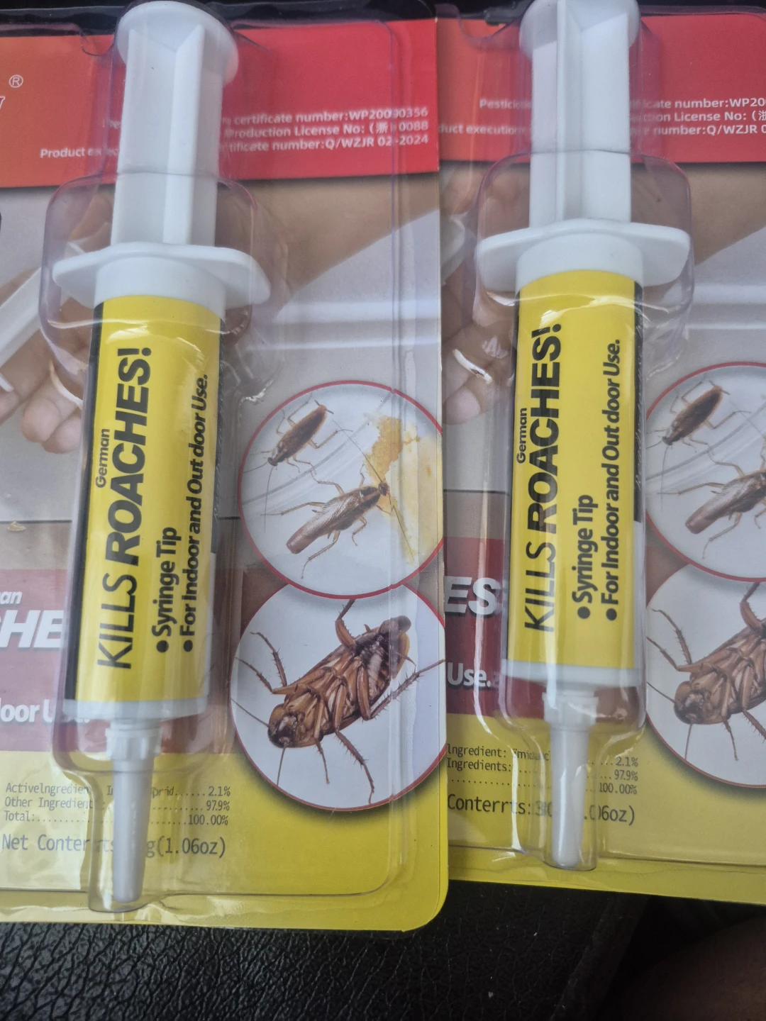Cockroach Killing Gel Syringes