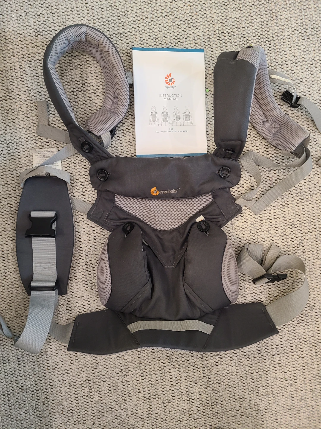 Ergobaby Four Position 360 Cool Air Baby Carrier - Carbon Grey