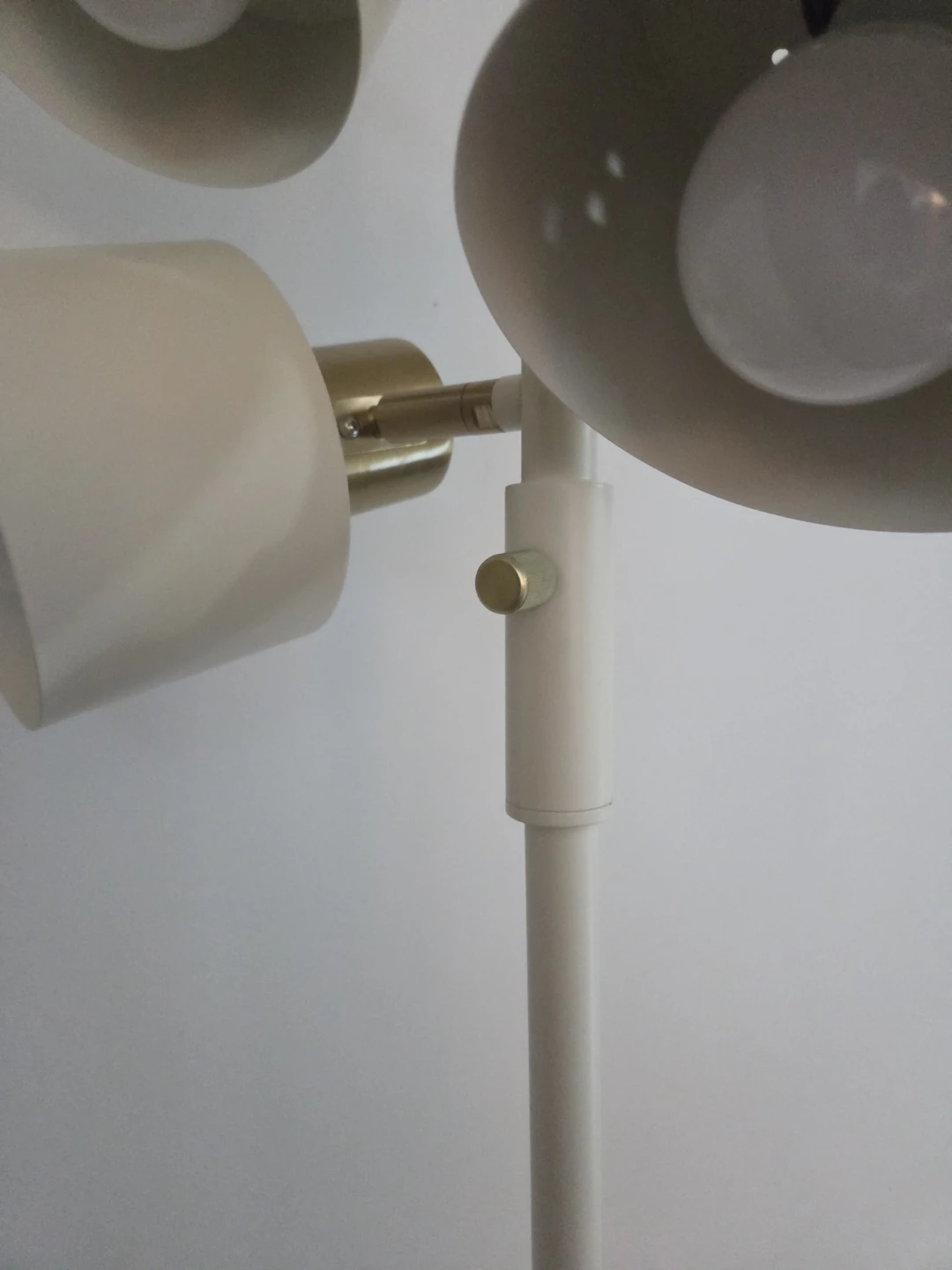 Modern 3-Light White and Brass Floor Lamp - photo 4