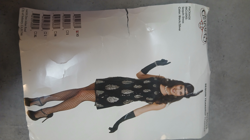 Jerry Beck Sequin Teardrop Flapper Costume