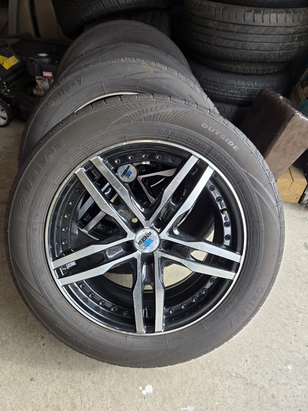 Set of 4 235/60R18 Tires with Alloy Wheels