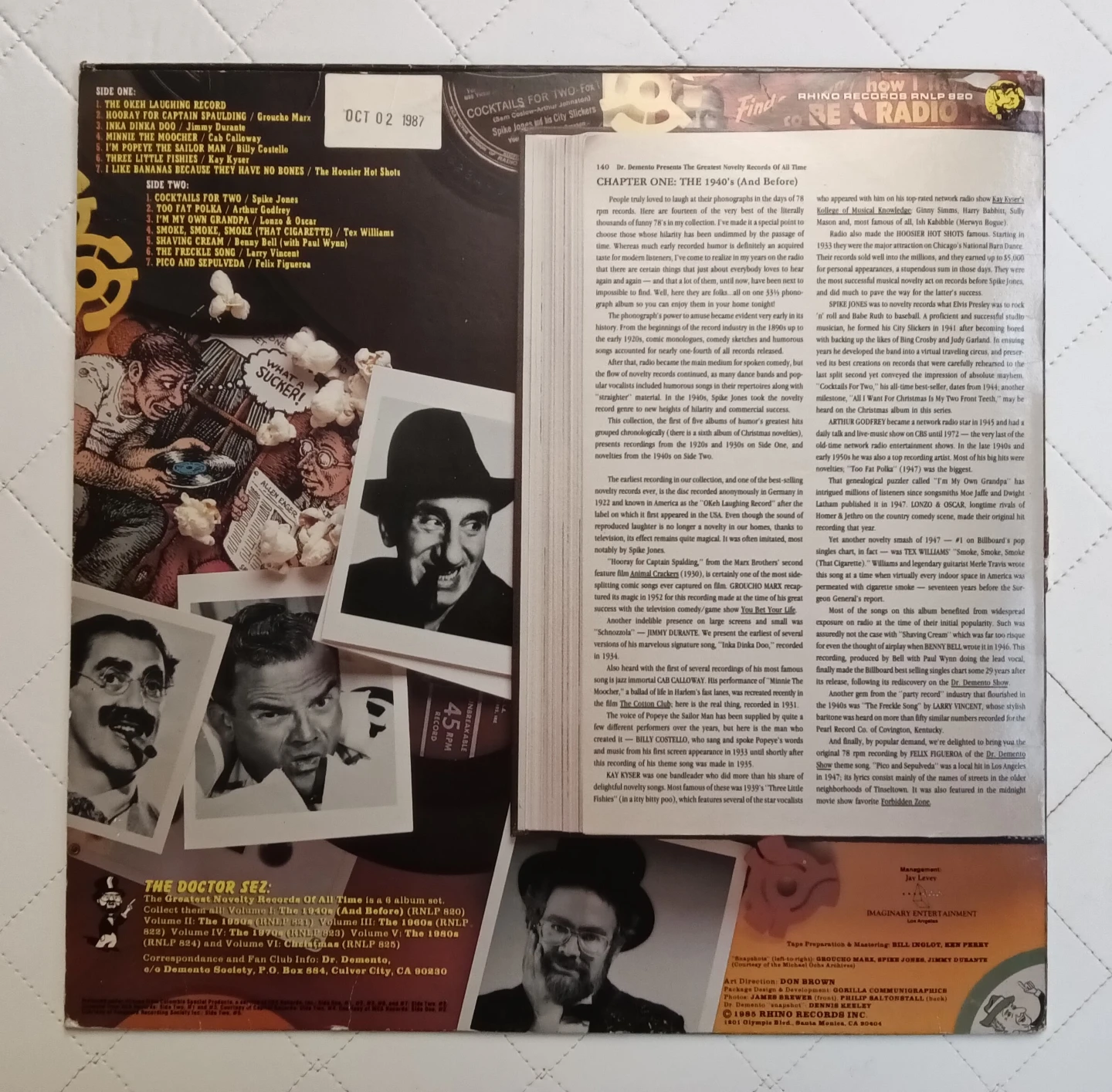 Dr. Demento The Greatest Novelty Records Of All Time Vol. 1 - photo 2