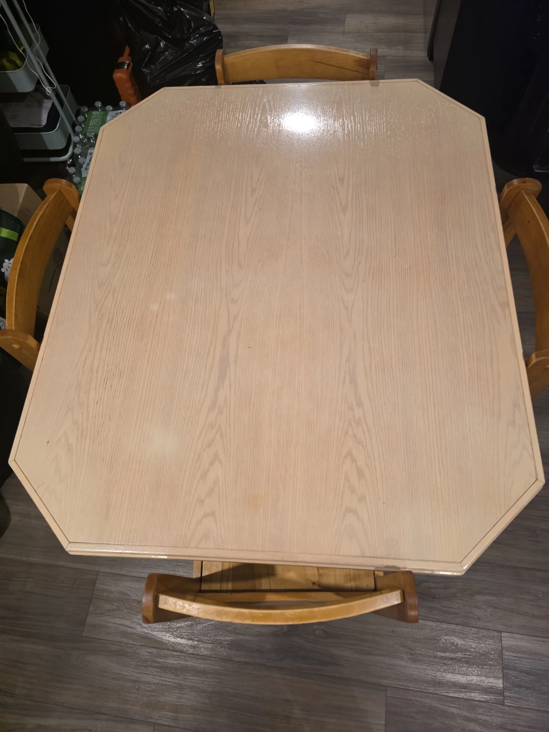 Wooden Dining Table with Four Chairs