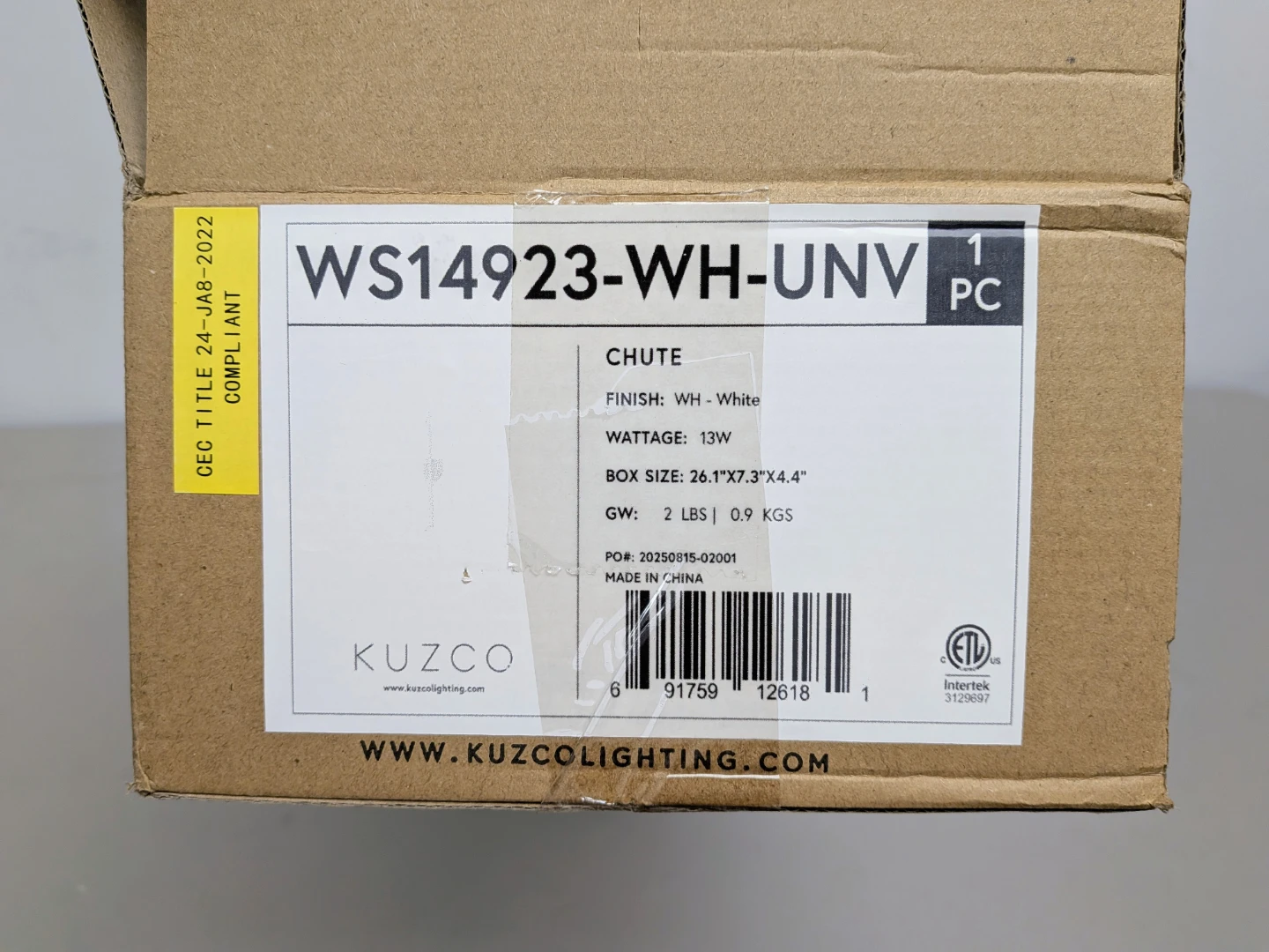Kuzco Chute LED Wall Sconce 23.5", M# WS14923-WH - photo 4