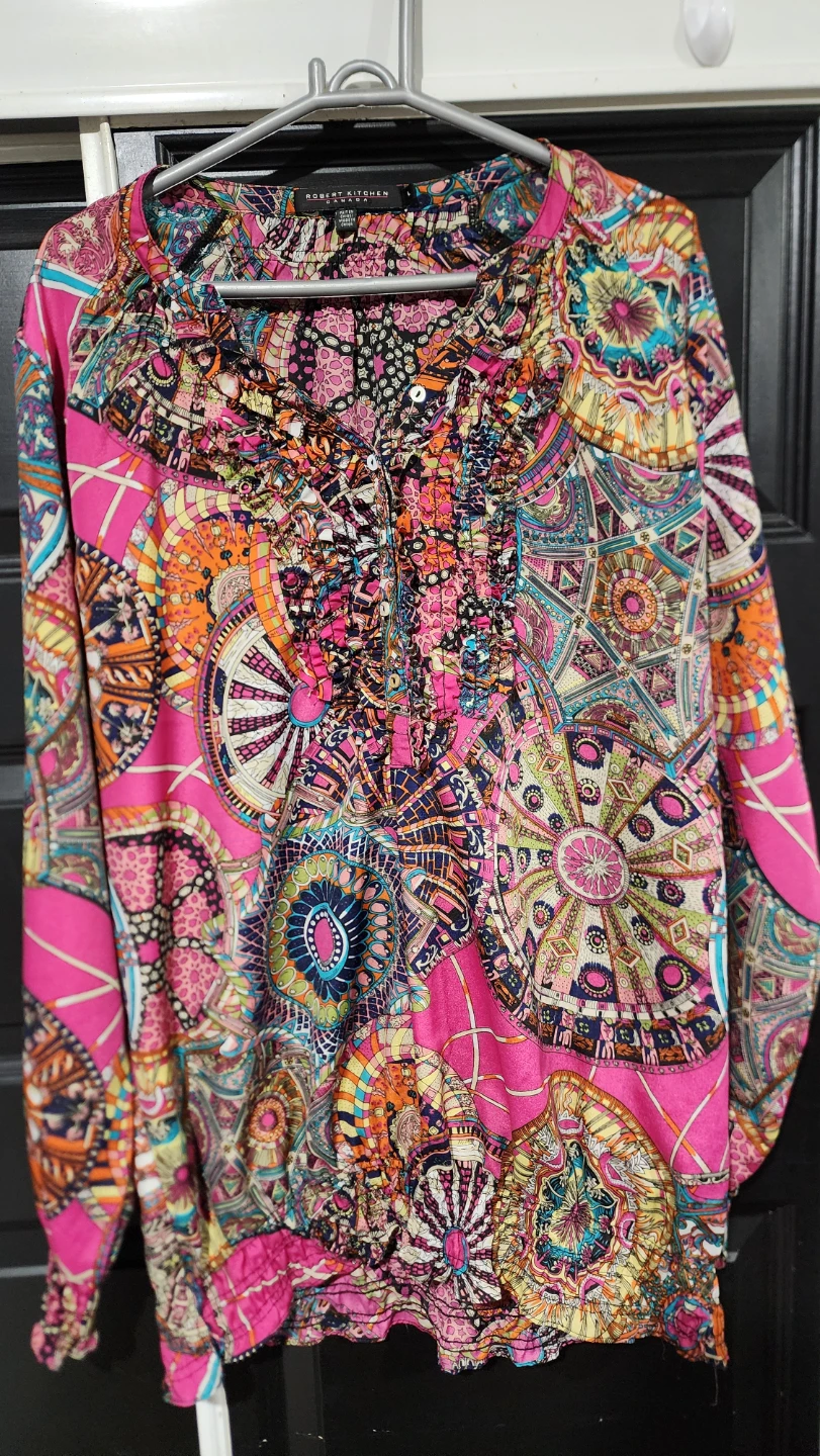 Robert Kitchen patterned blouse