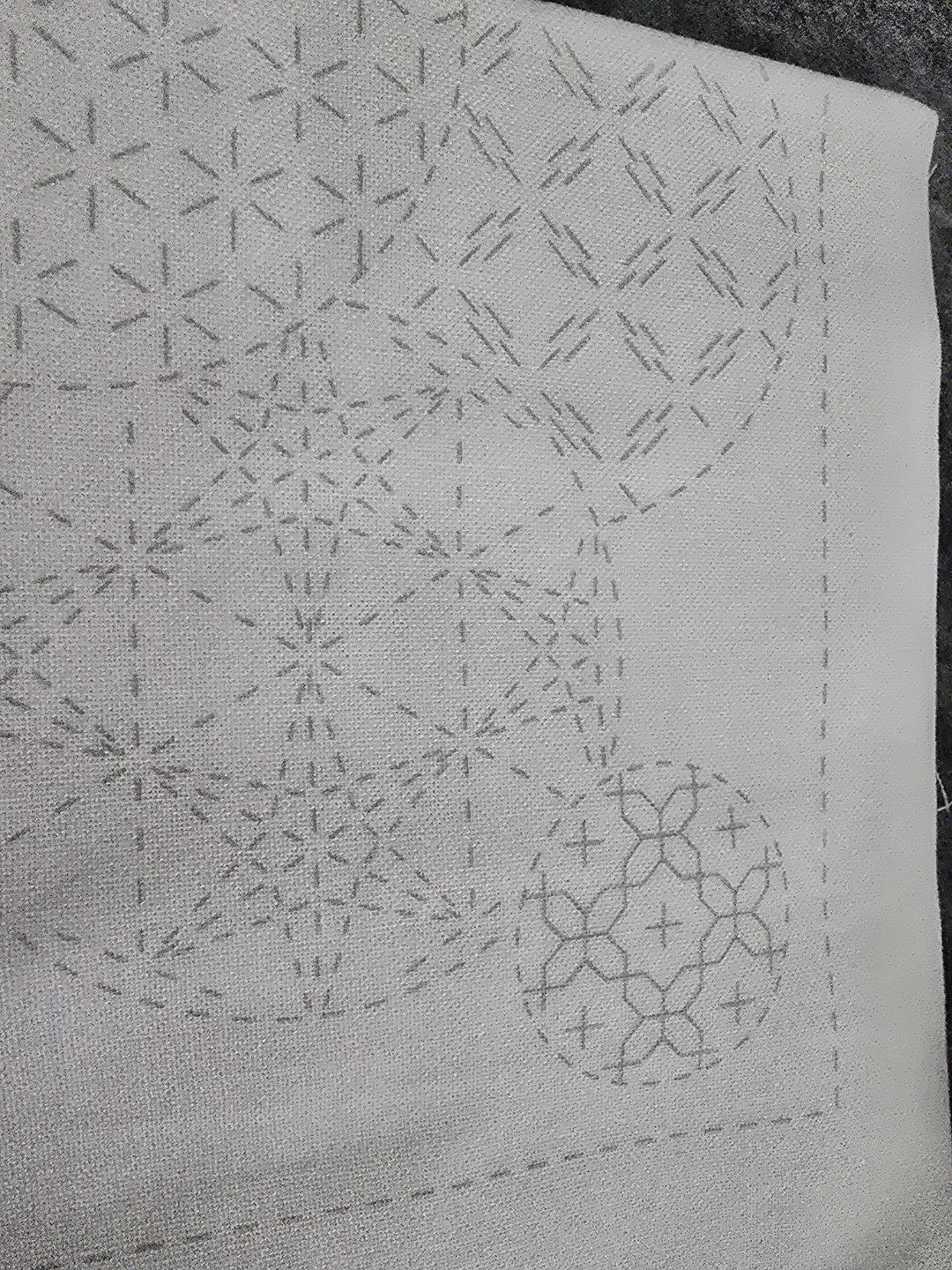 Japan Sashiko Embroidery Pattern Fabric Christmas - photo 3