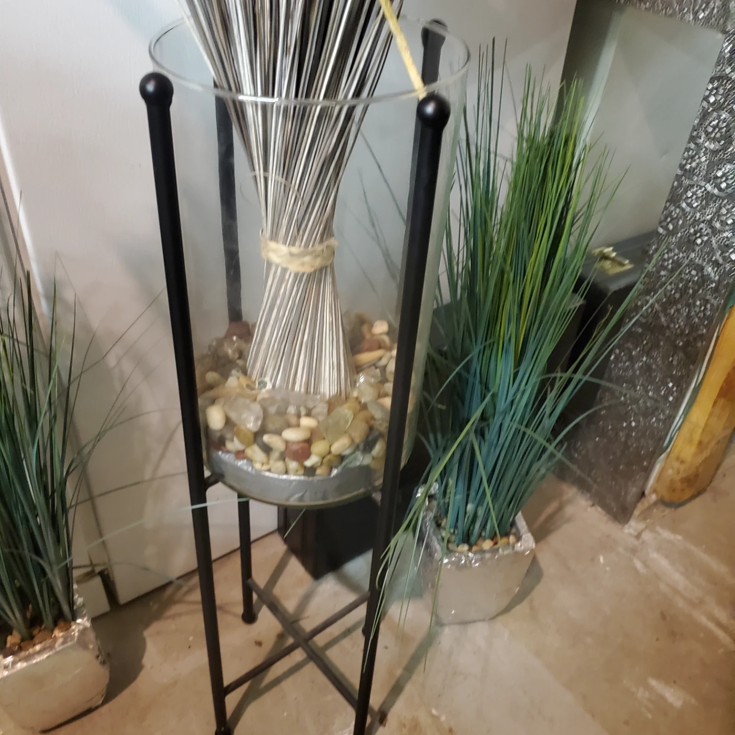 Tall Floor Vase with Decorative Dried Branches - photo 2