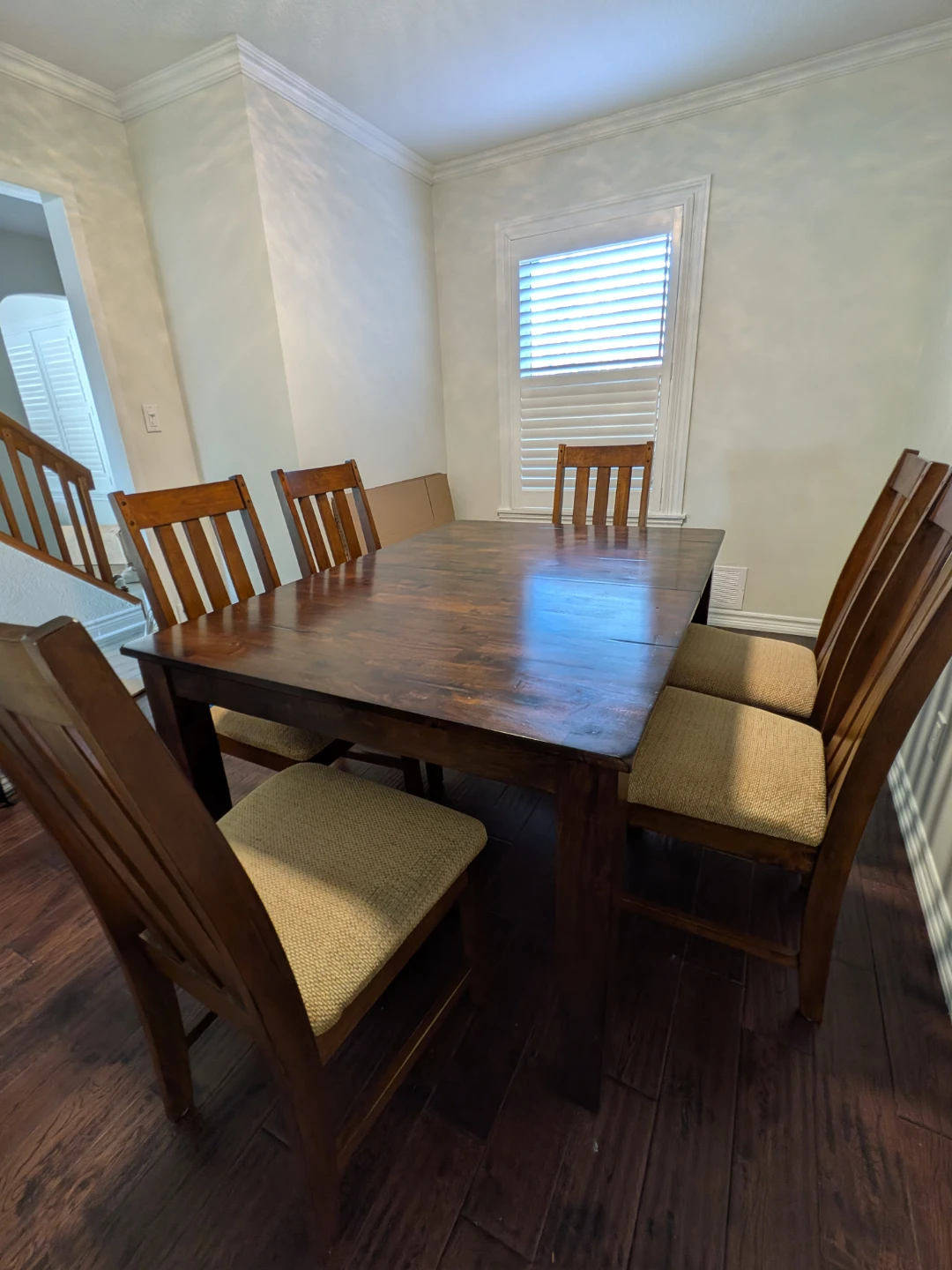 Solid Wood Dining Table and 6 Chairs