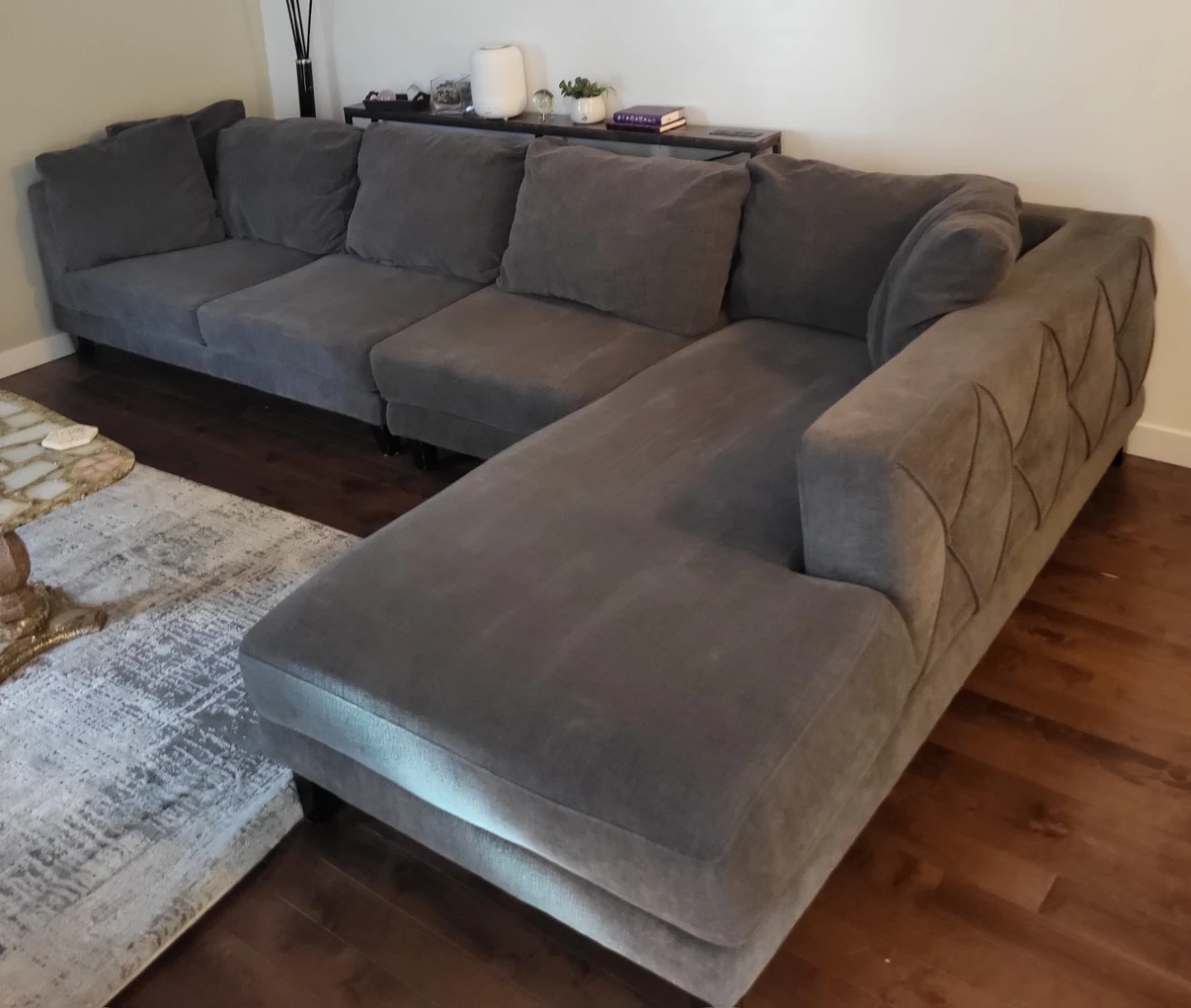 Grey sectional